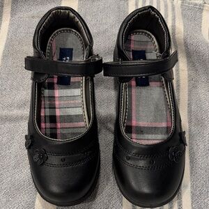 French Toast Black Dress Shoes with Floral Accent